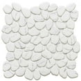 thumbnail image 1 of The Tile Life Recycled Cenote Pebble Blanco Glass Mosaic Tile - 13 x 13 in. - Matte - 14-Piece - Floor, Wall, Backsplash, 1 of 9
