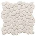thumbnail image 1 of The Tile Life Recycled Cenote Pebble 13" x 13" Crema Matte Glass Mosaic Floor and Wall Tile Case of 14, 1 of 11