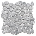 thumbnail image 1 of The Tile Life Recycled Cenote Pebble 13" x 13" Smoke Matte Glass Mosaic Tile 1 Sheet, 1 of 11