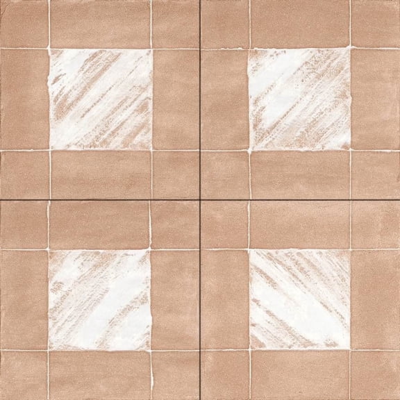 The Tile Life Reina Terracotto 8" x 8" Buffalo Porcelain Floor and Wall Tile, Case (35 Tiles)