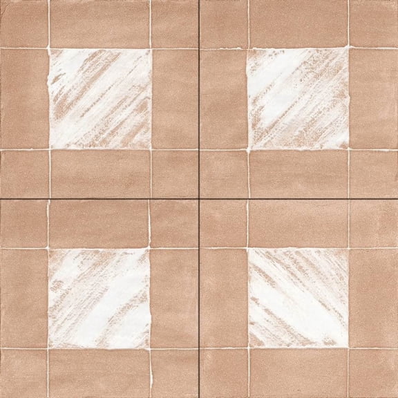 The Tile Life Reina Terracotto 8" x 8" Buffalo Porcelain Tile Sample, 1 Piece