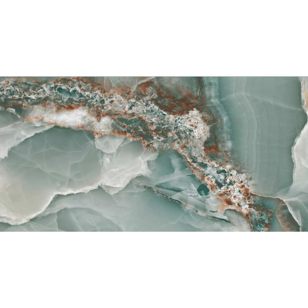 The Tile Life Riptide Turquoise Porcelain Floor and Wall Tile, 24" x 48", 2-Piece