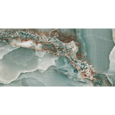 The Tile Life Riptide Turquoise Porcelain Floor and Wall Tile, 24" x 48", 2-Piece