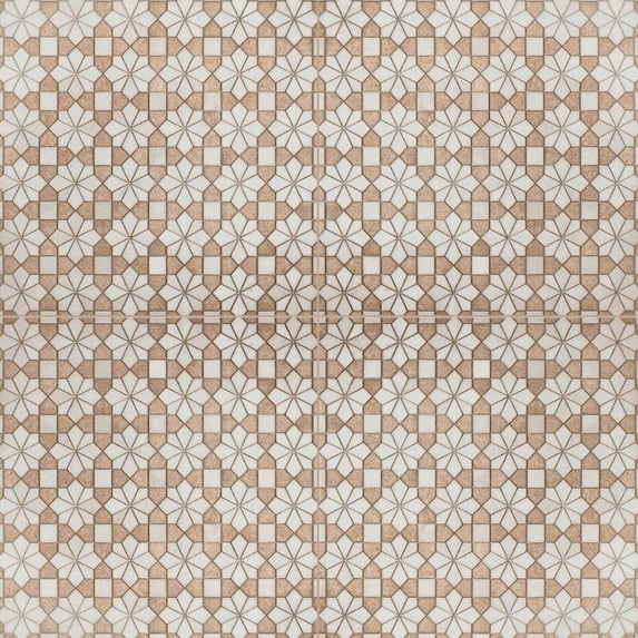 The Tile Life Roman Road 8" x 8" Bejmat Glossy Porcelain Tile Sample, 1 Piece