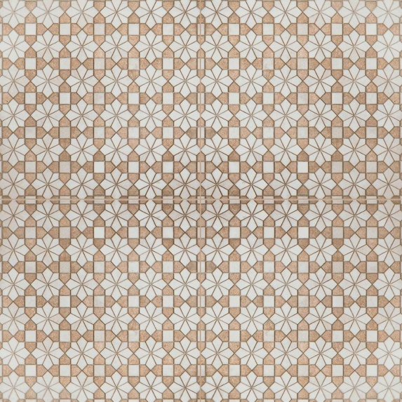 The Tile Life Roman Road 8" x 8" Bejmat Glossy Porcelain Tile Sample, 1 Piece