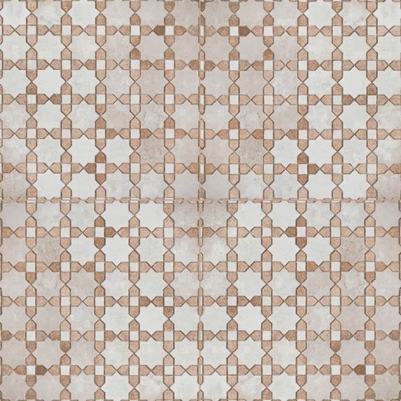 The Tile Life Roman Road 8" x 8" Riad Glossy Porcelain Floor and Wall Tile (10.76 Sq. ft./Case)
