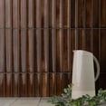 thumbnail image 1 of The Tile Life Sakura Fluted 4.5" x 9" Walnut Porcelain Wall Tile, Case of 24, 1 of 9