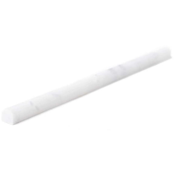 The Tile Life Santorini Volakas Marble Pencil Liner Tile Trim - 0.5 x 12 in. - Honed - 1-Piece