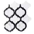 thumbnail image 1 of The Tile Life Santorini Arabesque 15" x 12" Carrara Matte Marble Mosaic Wall Tile, 1 Sheet, 1 of 3