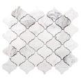 thumbnail image 1 of The Tile Life Santorini Arabesque 12" x 12" Volakas Matte Marble Mosaic Floor and Wall Tile, 1 Sheet, 1 of 5