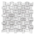 thumbnail image 1 of The Tile Life Santorini Basketweave 12" x 12" Thassos Marble Mosaic Floor and Wall Tile 1 Sheet, 1 of 2