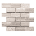 thumbnail image 1 of The Tile Life Santorini Beveled 4x4 Wooden White Polished Marble Mosaic Tile Sample, 1 Piece, 1 of 3