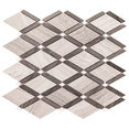 thumbnail image 1 of The Tile Life Santorini Diamante 2" x 2" Athens Gray Polished Marble Mosaic Wall Tile, 1 Sheet, 1 of 3