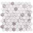 thumbnail image 1 of The Tile Life Santorini Honeycomb Marmara Polished Marble Mosaic Floor & Wall Tile, 12 x 12 in, 1-Piece, 1 of 3