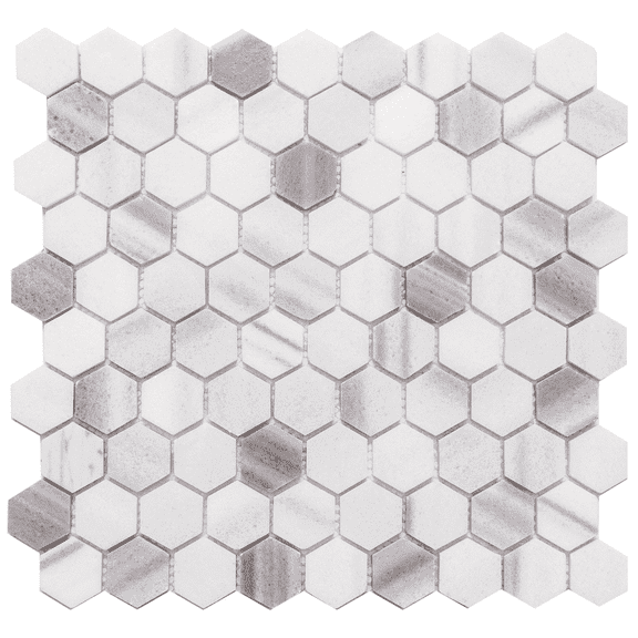 The Tile Life Santorini Honeycomb Marmara 1x1 Marble Mosaic Floor and Wall Tile - 4x4 Sample