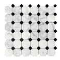 thumbnail image 1 of The Tile Life Santorini Octagon 2" x 2" Carrara Marble Floor and Wall Tile (4x4 Sample), 1 of 1