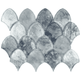 thumbnail image 1 of The Tile Life Seashell 2x4 Cyan Glass Fish Scale Backsplash Wall Tile - 1 Sheet (0.92 Sq. ft.), 1 of 14