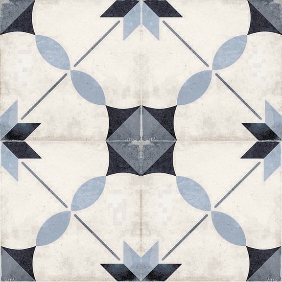 The Tile Life Seville Art Arcade Blue 8" x 8" Matte Porcelain Floor and Wall Tile (10.76 Sq. ft./Case)