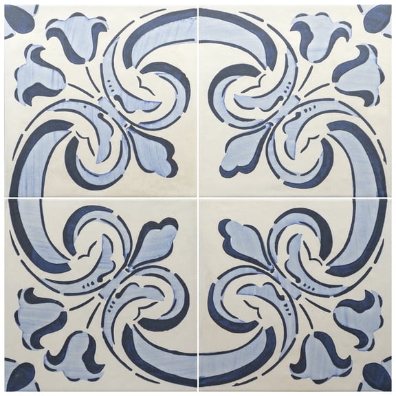 The Tile Life Seville Art 8" x 8" Classic Matte Porcelain Tile Sample, 1 Piece