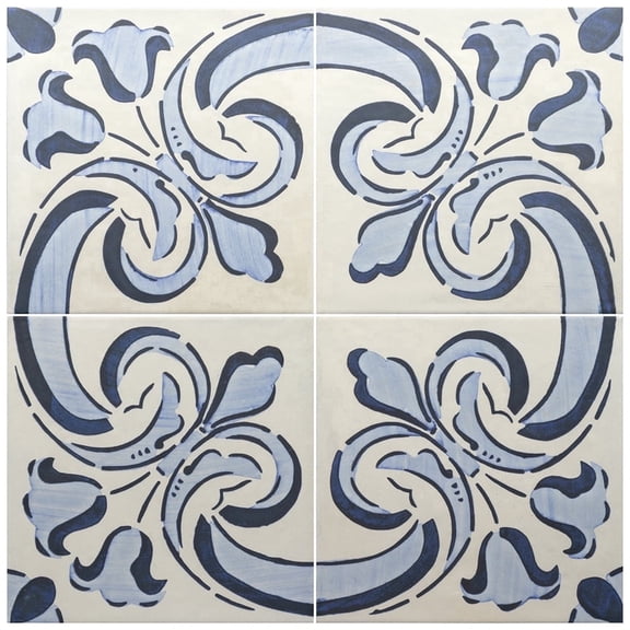 The Tile Life Seville Art 8" x 8" Patterned Classic Matte Porcelain Tile Sample