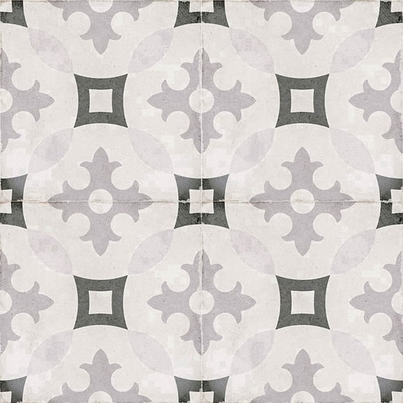 The Tile Life Seville Art 8" x 8" Patterned Karlsplatz Matte Porcelain Floor and Wall Tile Case of 25