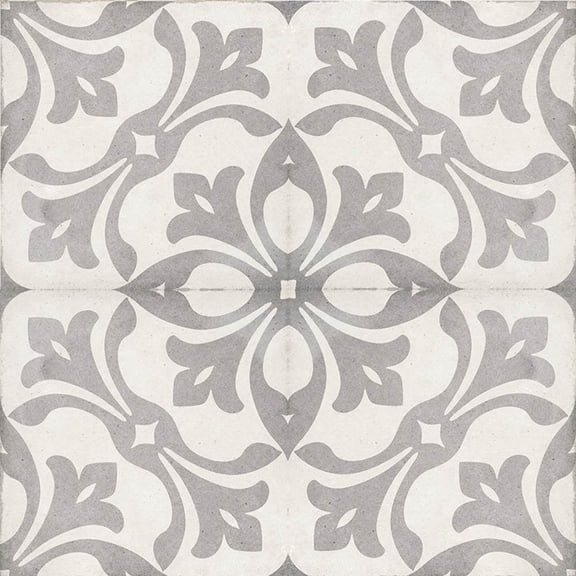 The Tile Life Seville Art 8" x 8" La Rambla Gray Matte Porcelain Floor and Wall Tile, Case (25 Tiles)