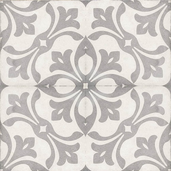 The Tile Life Seville Art 8" x 8" La Rambla Gray Matte Porcelain Floor and Wall Tile, Case (25 Tiles)