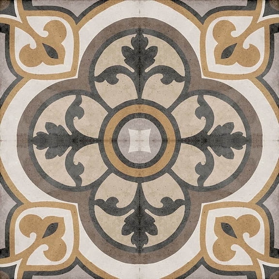 The Tile Life Seville Art 8" x 8" Majestic Matte Porcelain Tile Sample, 1 Piece