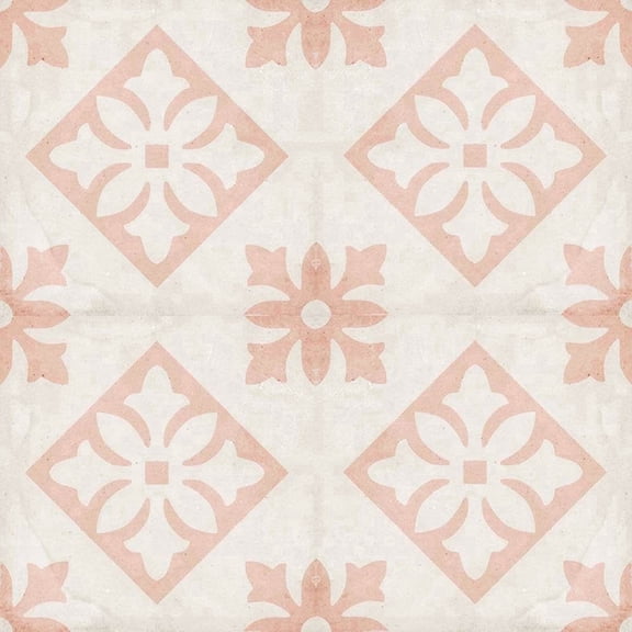 The Tile Life Seville Art 8" x 8" Padua Pink Matte Porcelain Floor and Wall Tile, Case (25 Tiles)