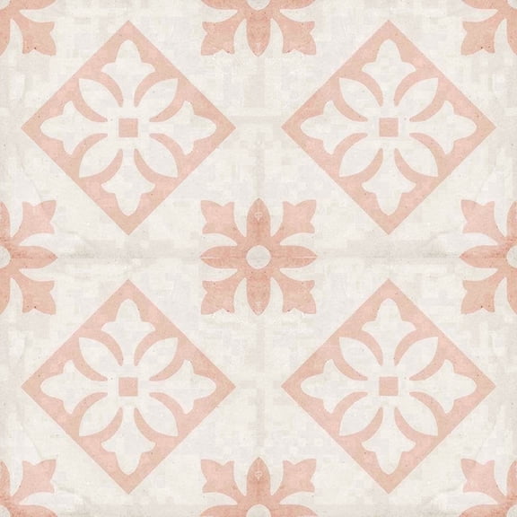 The Tile Life Seville Art 8" x 8" Patterned Padua Pink Matte Porcelain Tile Sample