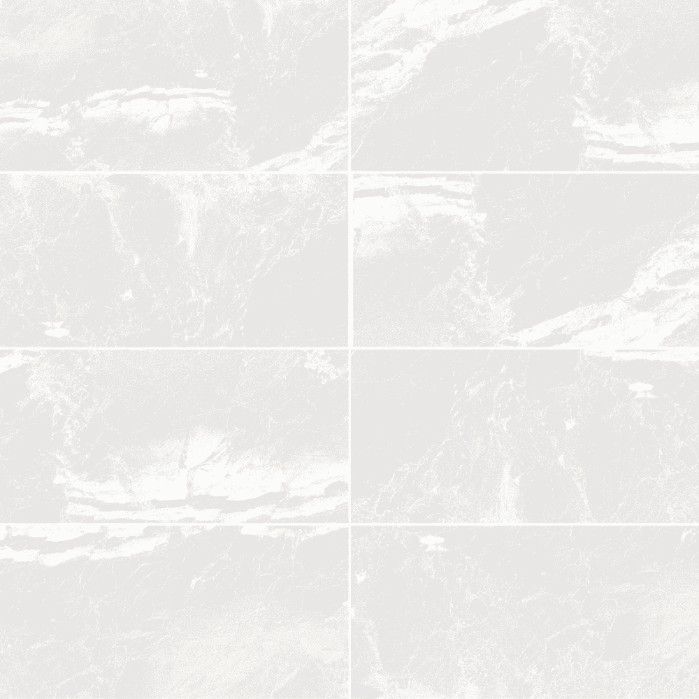The Tile Life Sierra White Porcelain Floor and Wall Tile, 12" x 24", 8-Piece