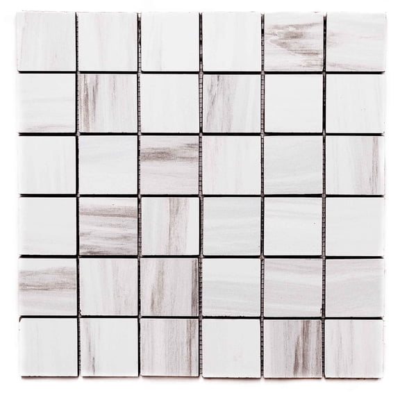 The Tile Life Soho Greige Matte Porcelain Mosaic Floor & Wall Tile, 4 x 4 in, 1-Piece Sample