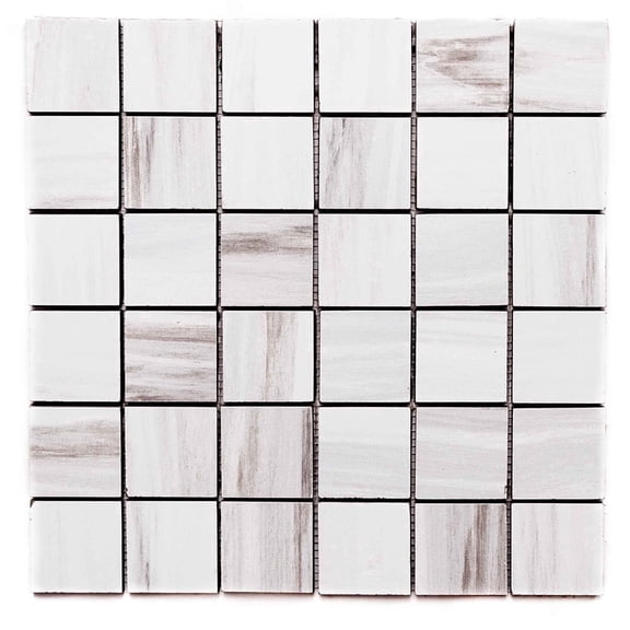 The Tile Life Soho 4" x 4" Greige Matte Porcelain Mosaic Tile Sample