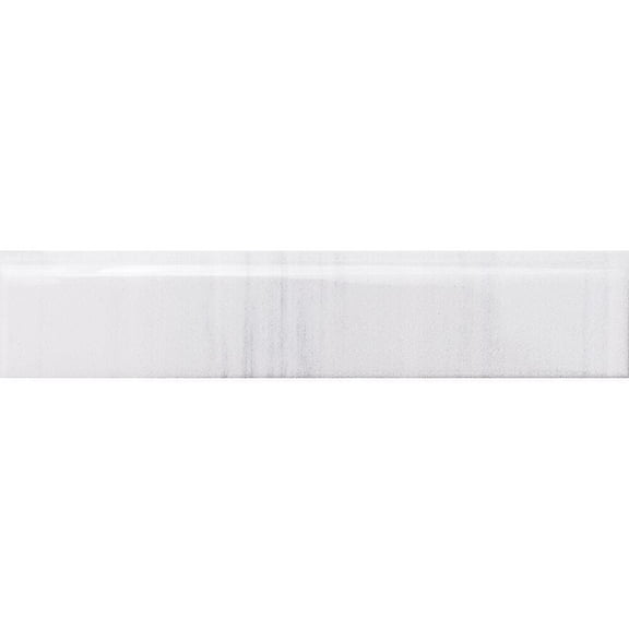 The Tile Life Soho Blanco 2" x 10" Ceramic Bullnose Wall Tile Trim, 1 Piece