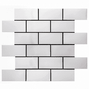 The Tile Life Stainless Steel 2x4 Rectangle Brick Glass Subway Wall Tile, Silver (1 Sq. ft./Sheet)
