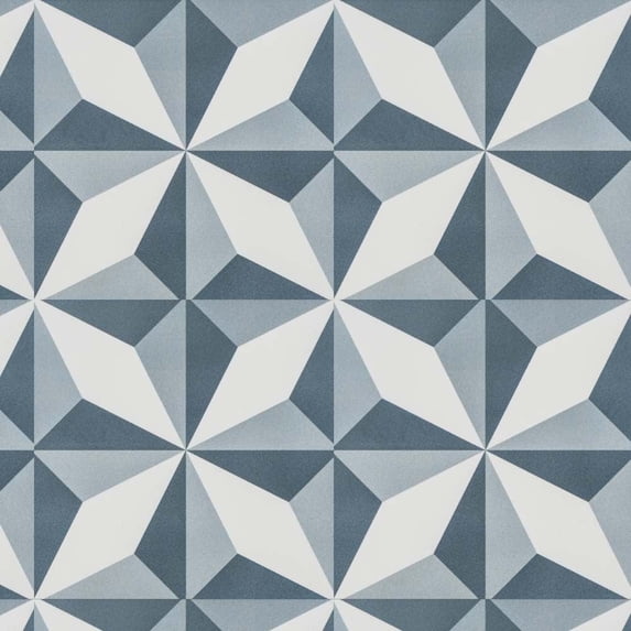 The Tile Life Stars Marino Porcelain Encaustic Tile Sample - 4 x 4 in. - Matte - 1-Piece - Floor, Wall & Backsplash