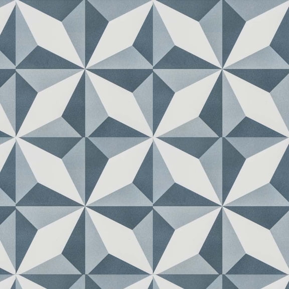 The Tile Life Stars Marino Porcelain Encaustic Tile Sample - 4 x 4 in. - Matte - 1-Piece - Floor, Wall & Backsplash