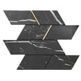thumbnail image 1 of The Tile Life Stately Avenue Nero Marquina Polished Porcelain Mosaic Wall Tile, 11 x 12 in, 6-Piece, 1 of 14