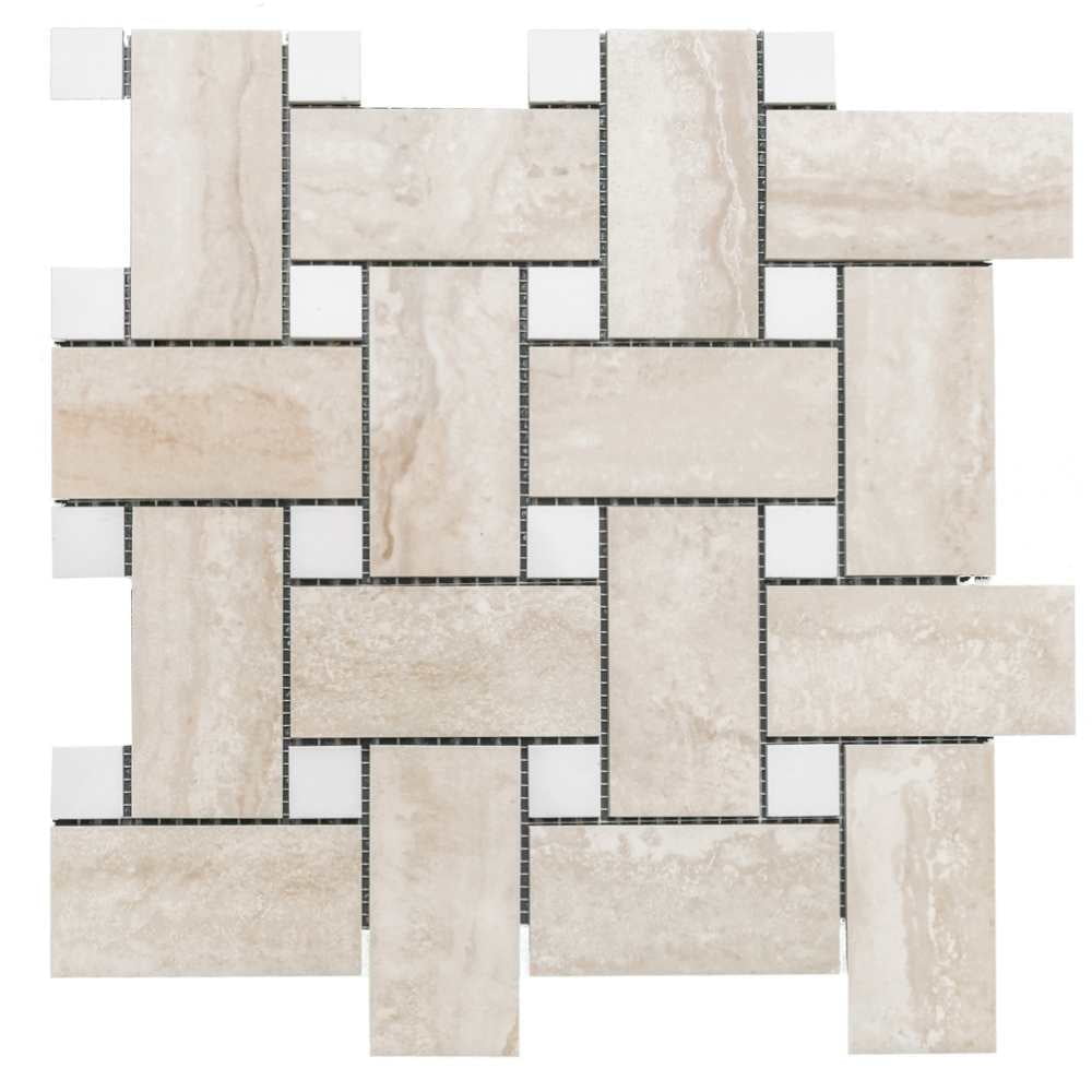 The Tile Life Stately Basketweave 13x13 Porcelain Tile Flooring & Wall ...