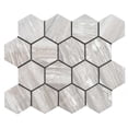 thumbnail image 1 of The Tile Life Stately Hex Pearl Attraction Porcelain Hexagon Mosaic Tile - 11 x 14 in. - Polished - 6-Piece - Floor, Wall & Backsplash, 1 of 13