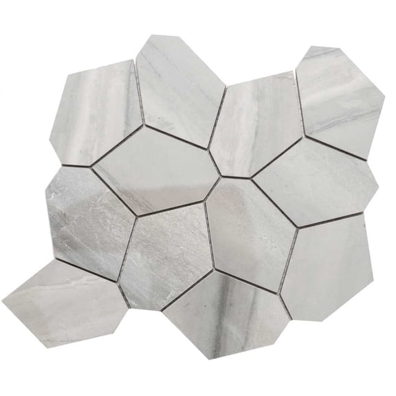 The Tile Life Stately Oasis Alaska Gray Porcelain Mosaic Floor & Wall Tile, 4 x 4 in, 1-Piece Sample