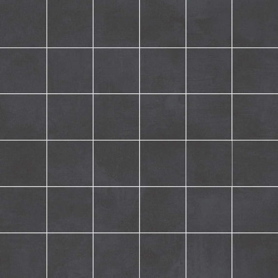 The Tile Life Studio 2 in x 2 in Black Matte Porcelain Mosaic Floor and Wall Tile 1 Sheet