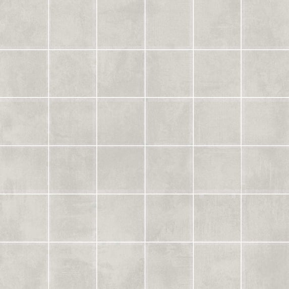 The Tile Life Studio 4 in x 4 in Blanco Matte Porcelain Mosaic Tile Sample 1 Piece