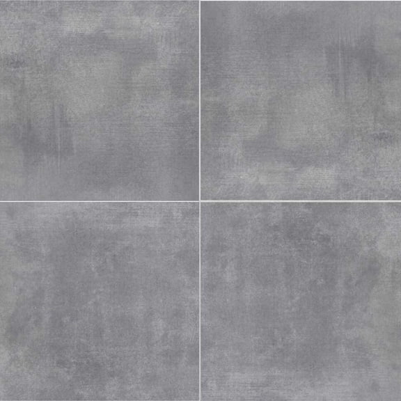 The Tile Life Studio Gris Matte Porcelain Floor & Wall Tile, 24 x 24 in, 4-Piece, Concrete Look