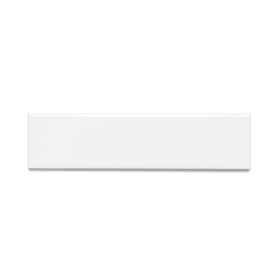 The Tile Life Subway Art 2" x 8" White Glossy Ceramic Tile Sample 1 Piece