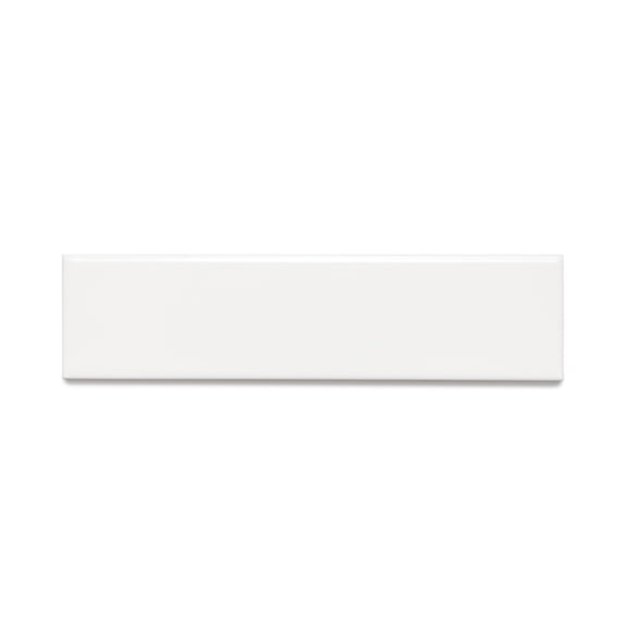The Tile Life Subway Art 2" x 8" White Glossy Ceramic Wall Tile, Case (60 Tiles)