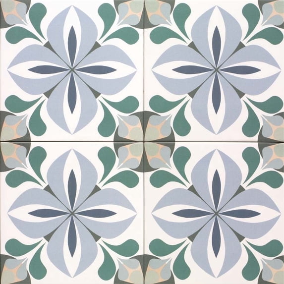 The Tile Life Summertime 8" x 8" Ruan Matte Porcelain Floor and Wall Tile, Case of 25