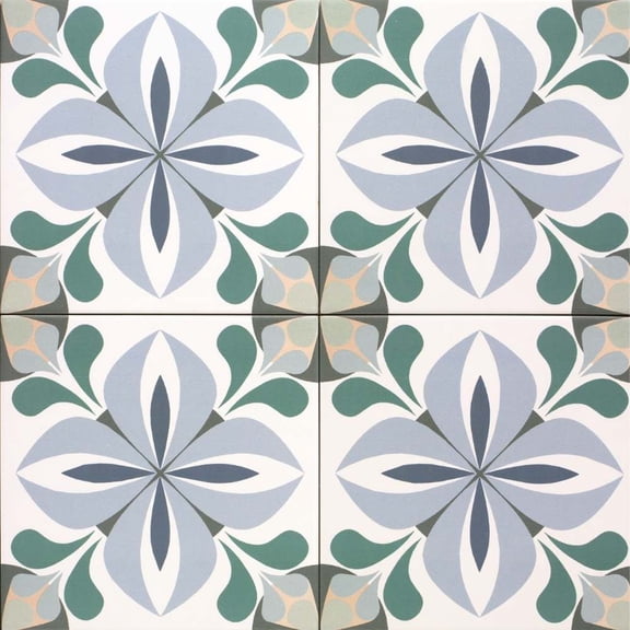 The Tile Life Summertime 8" x 8" Ruan Matte Porcelain Floor and Wall Tile, Case of 25