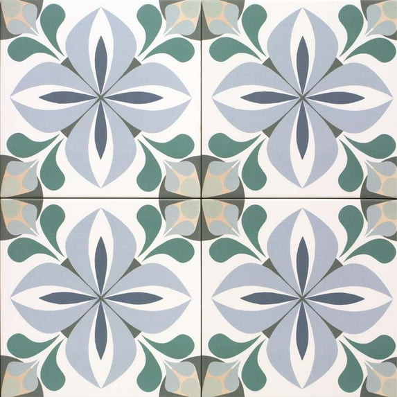 The Tile Life Summertime 8" x 8" Ruan Matte Porcelain Floor and Wall Tile, Case of 25