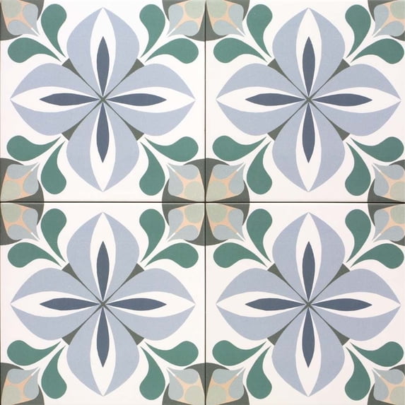 The Tile Life Summertime 8" x 8" Ruan Matte Porcelain Floor and Wall Tile, Case of 25